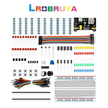 Load image into Gallery viewer, Electronic Component kit with Power Supply Module, Breadboard, Resistor, Capacitor, LED, Potentiometer for Arduino LTARK-16
