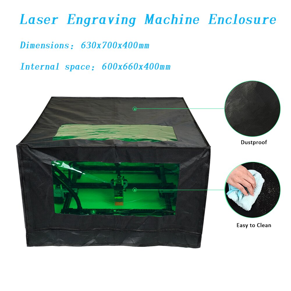 Laser Engraver Enclosure with Vent, Fireproof and Dustproof Protective  Cover for Most Laser Engraving Machine, Insulates Against Smoke and Odor,  Noise