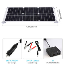 Load image into Gallery viewer, 300W Solar Panel Fast-charging Waterproof Portable Dual 12/5V DC USB Emergency Charging Outdoor Battery Charger For Yacht RV Car
