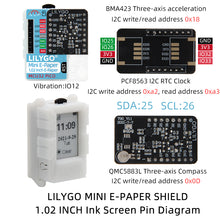 Load image into Gallery viewer, TTGO MINI E-Paper Shield RTC Magnetoresistive Sensor  Accelerometer Vibration motor Custom PCB electronics pcb pcba original
