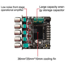 Load image into Gallery viewer, custom 1Pcs ZK-MT21 bluetooth subwoofer amplifier board 50wx2 + 100w 2.1 power stereo audio amplifier amplifier tone board
