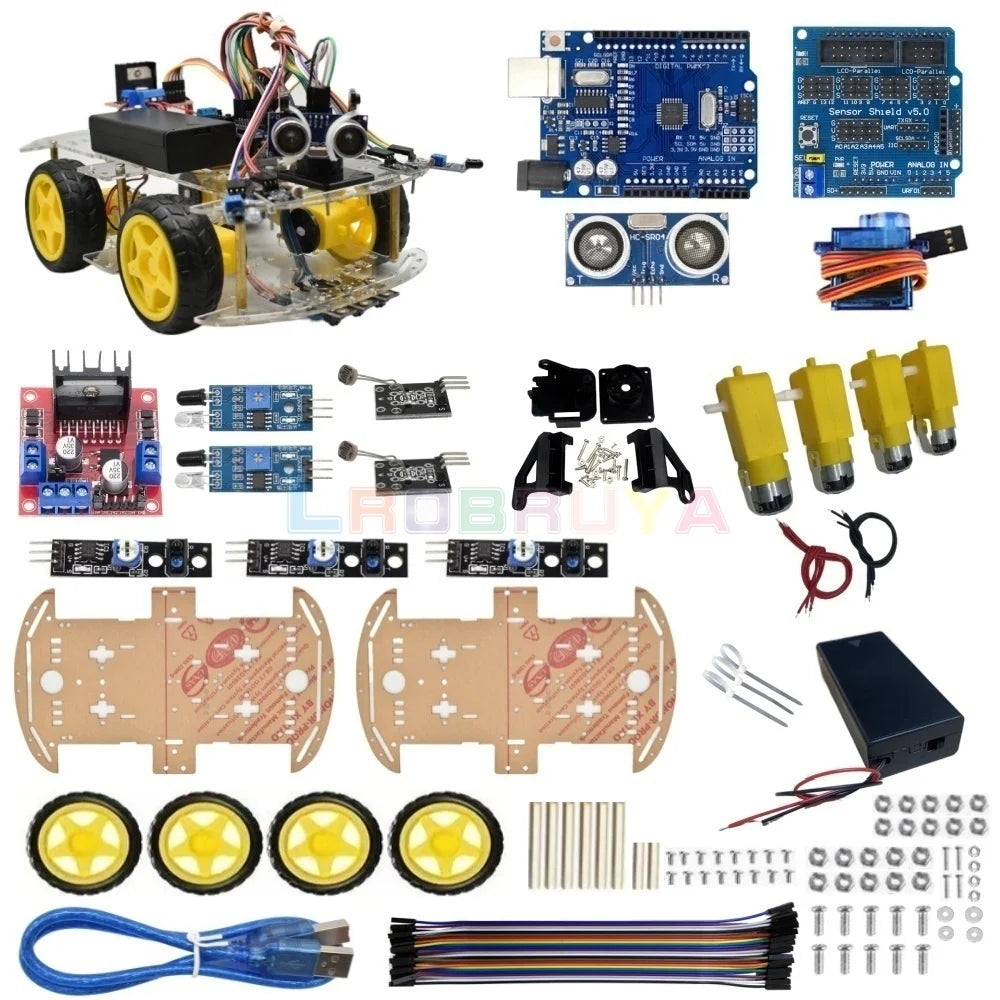 4WD Smart Robot Car Kit  for Arduino Starter Set STEM Intelligent Robot Car LTARK-11