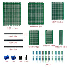 Load image into Gallery viewer, Double Sided PCB Board Kit Prototype Boards for Arduino DIY Soldering Circuit Board Electronic Project LTARK-20
