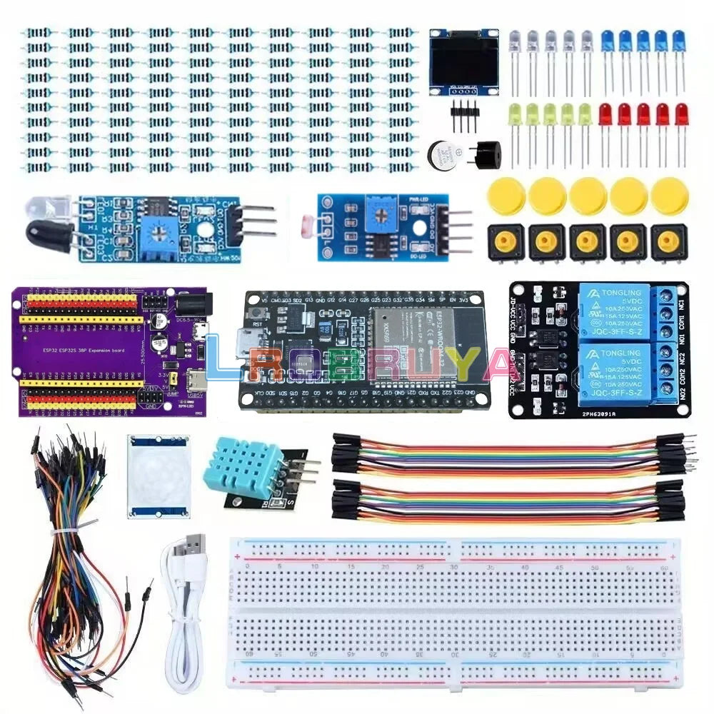 ESP 32 Starter Kit For  Programming with Codes Manual, DIY Electronic Laboratory Set STEM Project Learning Complete Kit LTARK-38