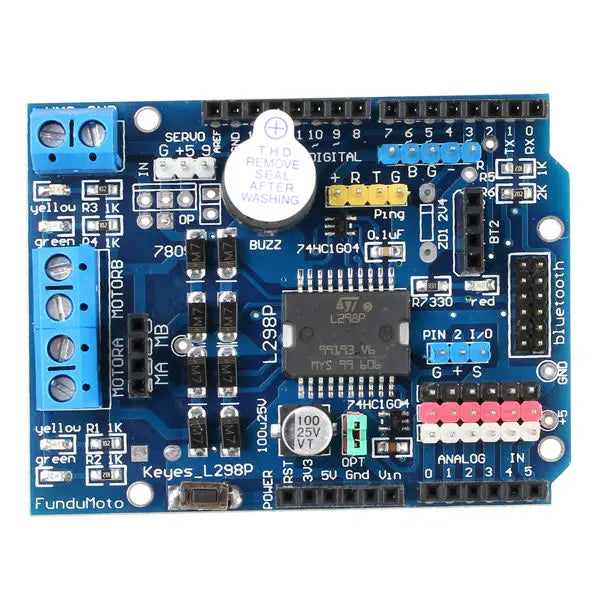 L298P Dual Channel  Interface High Power H Bridge Motor Driver Shield For DIY Support Directly Driving 2 DC Motor