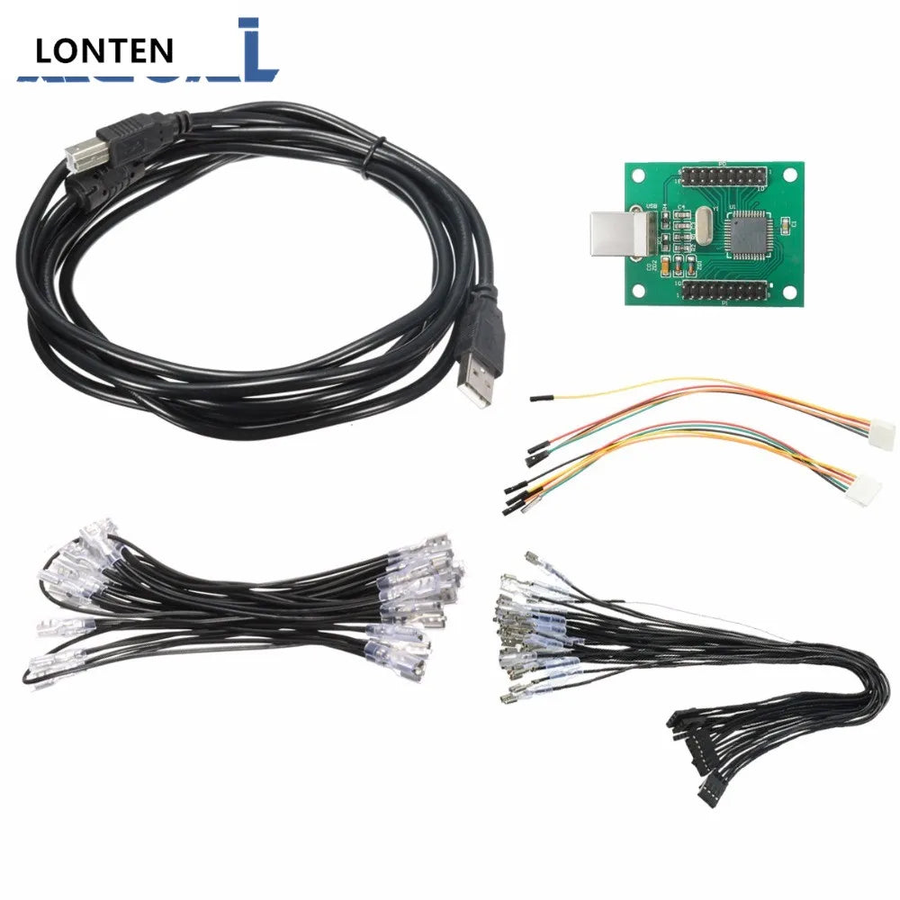 Custom Lonten Arcade To USB Controller Wiring Kit 2 Player For MAME Keyboard Encoder Manufacturer