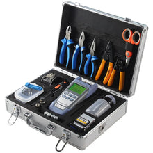 Load image into Gallery viewer, Custom 22PCS FTTH FIber Optic toolbox FIber Optic Meter+10MW VFL Visual Fault Locator and FC-6S Fiber Cleaver and Fiber Stripping Manufacturer
