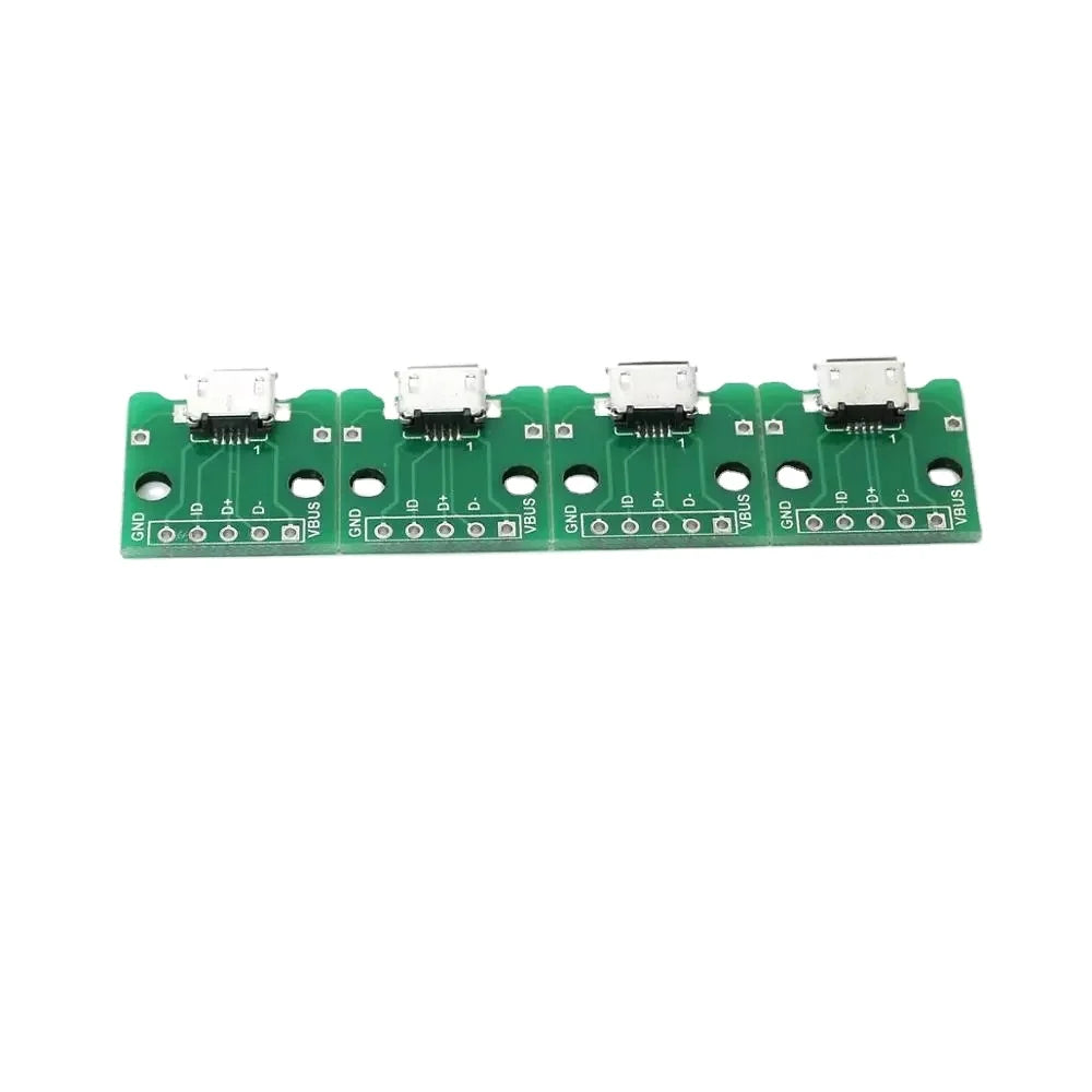 Custom 100Pcs/lot 5pin Female Connector MICRO USB To DIP Adapter B Type Pcb Converter Kit Manufacturer