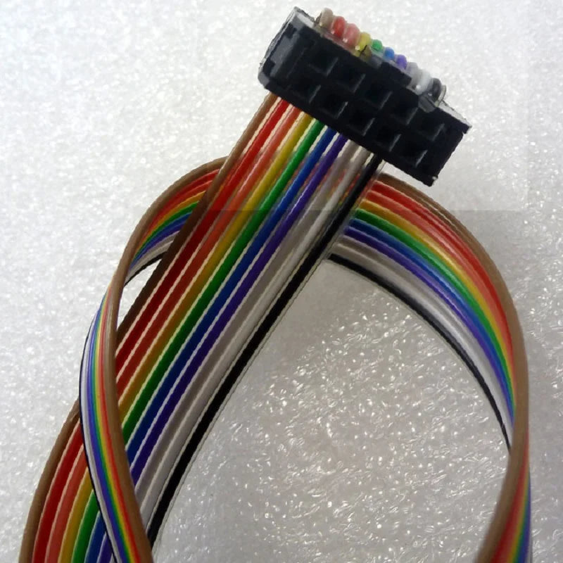 Custom OEM JTAG IDC ISP Wire 2*5 to 10*1 Pin Cable FC-10P 2.54mm for  Logic Analyzer Xilinx Altera Lattice FPGA CPLD USB Programmer Manufacturer