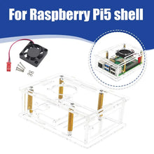 Load image into Gallery viewer, Custom Newest For Raspberry Pi 5 Acrylic Case Transparent Shell Optional Cooling Fan Aluminum Heatsink for for Raspberry Pi 5 Manufacturer
