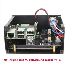 Load image into Gallery viewer, Custom Raspberry Pi X820 V3.0 SSD&amp;HDD SATA Storage Board Matching Metal Case / Enclosure + Power Control Switch + Cooling Fan Kit Manufacturer
