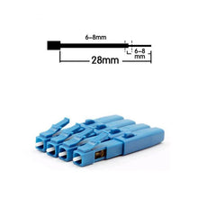 Load image into Gallery viewer, Custom 100PCS high quality LC UPC singlemode fiber optic quick connector LC Embedded type FTTH Fiber Optic Fast Connector Manufacturer
