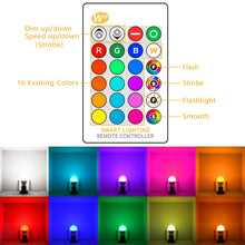 Load image into Gallery viewer, Custom Lonten B22 LED 16 Color Changing lights RGB Magic Led Bulb 5W RGBW dimming Lamp Remote Control LED Bulbs smart homeFor Home Manufacturer
