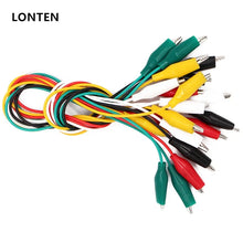 Load image into Gallery viewer, Custom Lonten 10pcs/lot 50cm Double-ended Clips Cable Alligator Testing Probe Lead Wire Manufacturer
