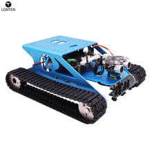 Load image into Gallery viewer, Custom Lonten Track Robot Kit Programmable Smart Climbing Tank Mobile Platform Chassis Robot Kit for arduinos FOR R3 with for R3 Manufacturer
