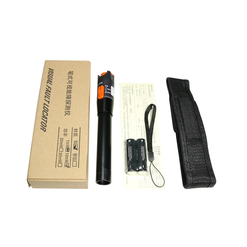 Custom 10PCS 10mW VFL Optical Fiber Cable Tester, 10MW metal Black Fiber Optic Visual Fault Finder 10Km Range 650+10nm Red pen Manufacturer