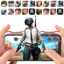 Load image into Gallery viewer, Custom Lonten Metal Smart Phone Mobile Gaming Trigger for PUBG Mobile Game Fire Button Aim Key L1R1 Shooter Controller Manufacturer
