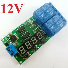 Load image into Gallery viewer, Custom OEM KC22B02_12V*5 5pcs KC22B02 DC 12V Power on Delay Relay Cycle Timer Switch Board 1-9999s for Motor Reversible Motorcycle Manufacturer
