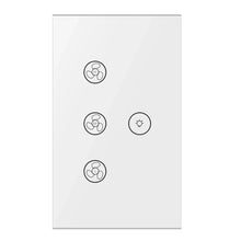 Load image into Gallery viewer, Custom US standard Wifi Fan Smart Switch Ceiling Lamp Smart Switch interruptor wifi Control Touch Panel Timer Work Alexa Google Home Manufacturer
