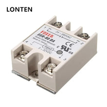 Load image into Gallery viewer, Custom Lonten 80A SSR-80DA Solid State Relay Module DC To AC 24V-380V Output Manufacturer
