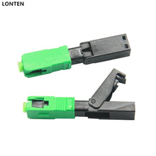 Load image into Gallery viewer, Custom 100PCS FTTH SC APC Optical fiber covered wire SC APC quick connector FTTH Fiber Optic Fast Connector SC Connector Manufacturer
