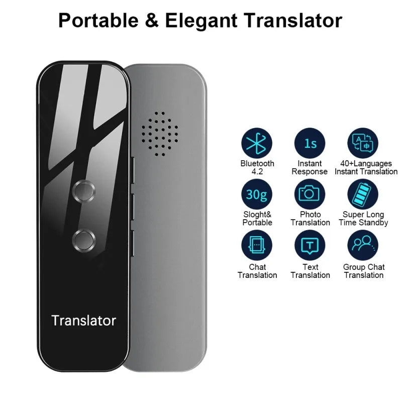Custom Mirrored Tempered Glass Voice Translator  Photo Translation Smart Speech Business Real-time G6 Translator Multi-Languag Manufacturer