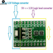 Load image into Gallery viewer, Custom TB369 2 in 1 DC Converter 5V to 3.3V Buck Setp-dowm AMS1117-3.3V LDO Voltage Regulator Module &amp; Base Resistor TTL Logic Level Manufacturer
