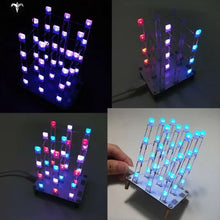 Load image into Gallery viewer, Custom Lonten DIY Touchable button 3x3x4 Colorful LED Light Cube Kit Shining Rainbow Led Lamp Parts Kit Manufacturer
