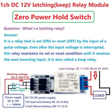 Load image into Gallery viewer, Custom OEM DC 12V 10A Magnetic Latching Relay Module Zero Power Hold Switch Bistable Self-locking Board for LED Motor CCTV PTZ Manufacturer
