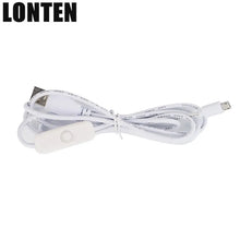 Load image into Gallery viewer, Custom Lonten 1.5M USB to Micro USB Charging Cable White ON/OFF Switch Button Power Cable for Raspberry Pi 3/ Zero W Manufacturer

