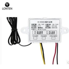 Load image into Gallery viewer, Custom Lonten W3002 AC110V-220V Digital Control Temperature Microcomputer Thermostat Switch Thermometer New 10A Thermoregator DC12V/24V Manufacturer
