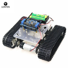 Load image into Gallery viewer, Custom Lonten WiFi RC Smart Robot Tank Chassis with Dual DC Motor  ESPduino Development Board Motor Driver Board for DIY Project T100 Manufacturer

