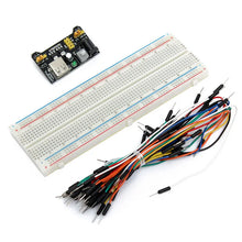 Load image into Gallery viewer, Custom High Quality Brand New MB102 Power Supply Module 3.3V 5V+Breadboard Board 830 Point+65PCS Jumper Cable Manufacturer
