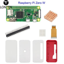 Load image into Gallery viewer, Custom Lonten Raspberry Pi Zero W Starter Kit + Official Case + 5V 2A Power Supply Adapter + Heat Sink +  Header for Raspberry Pi Zero Manufacturer
