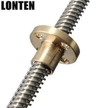 Load image into Gallery viewer, Custom Lonten T8 Lead Screw 100mm 150mm 250mm 300mm 330mm 350mm 400mm 500mm 3D Printers Parts 8mm Trapezoidal Screws Copper Nuts Leadsc Manufacturer
