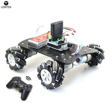Load image into Gallery viewer, Custom Lonten 80mm Mecanum Acrylic Platform Omni-Directional Mecanum Wheel Robot Car with for arduinos MEGA or with STM32 Electronic Co Manufacturer

