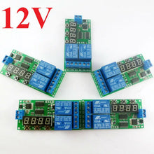 Load image into Gallery viewer, Custom OEM KC22B02_12V*5 5pcs KC22B02 DC 12V Power on Delay Relay Cycle Timer Switch Board 1-9999s for Motor Reversible Motorcycle Manufacturer
