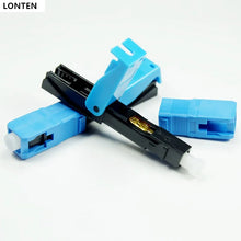Load image into Gallery viewer, Custom 100PCS FTTH SC UPC Optical fiber covered wire SC UPC quick connector FTTH Fiber Optic Fast Connector SC Connector Manufacturer

