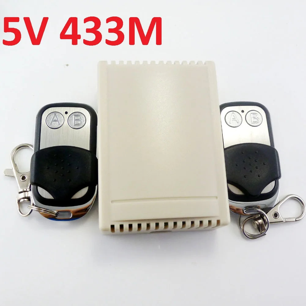 Custom OEM CE029B*1+CJ002*2 DC 5V 433mHz 2 Channel Wireless Delay Relay Remote Controller Manufacturer