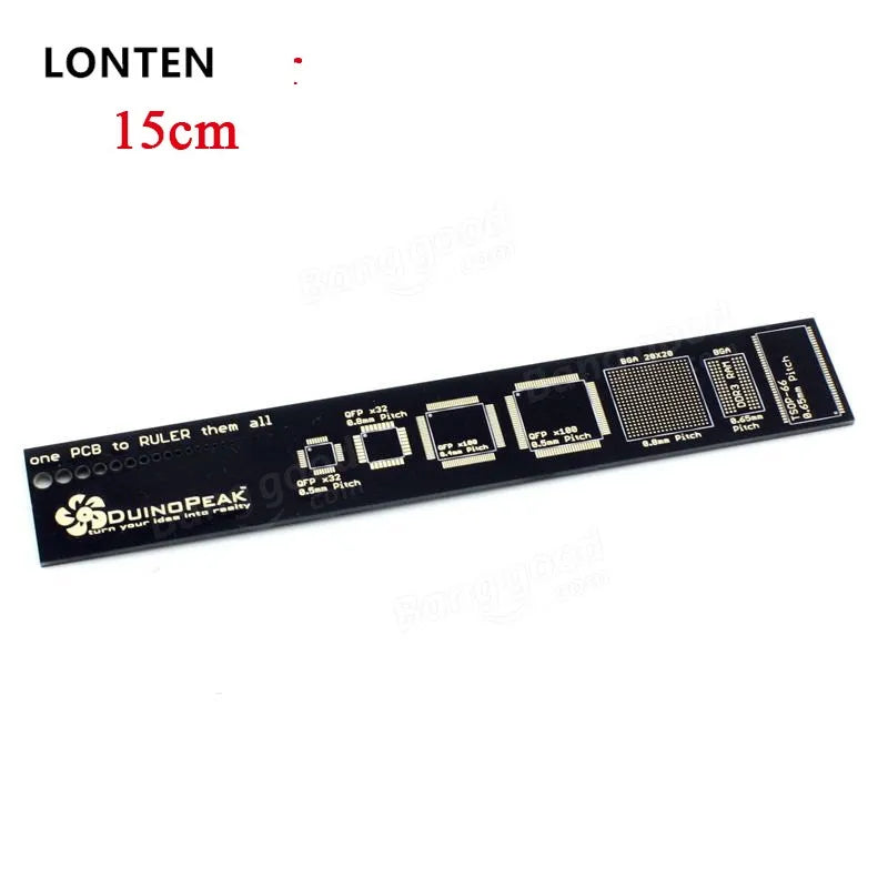 Custom Lonten 15cm Duinopeak PCB Ruler Measuring Tool Resistor Capacitor Chip IC SMD Diode Transistor Package Electronic Stocks For Ele Manufacturer