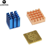 Load image into Gallery viewer, Custom Lonten Raspberry Pi Headsink Aluminum Copper Cooling Modle Kit for Raspberry Pi 3/2/3B + Heat sink for Raspberry Pi 3 Cooling Manufacturer
