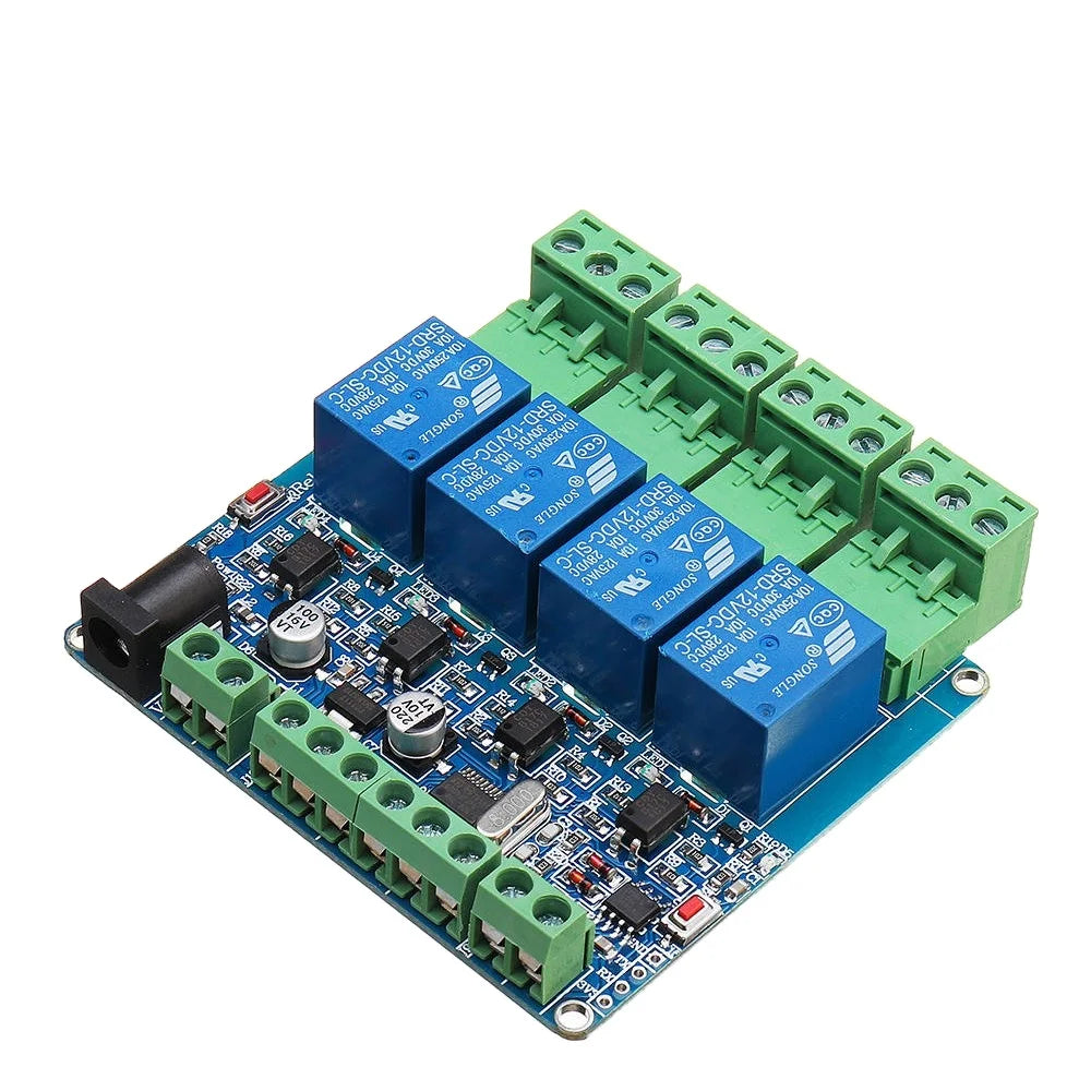 Custom Lonten Modbus RTU 4 Channel Relay Module 4CH Input Optocoupler Isolation RS485 MCU For arduinos Manufacturer