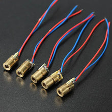 Load image into Gallery viewer, Custom 10Pcs/lot DC 5V 5mW 650nm 6mm Laser Dot Diode Module brass Copper Head Tube Manufacturer
