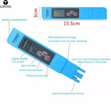Load image into Gallery viewer, Custom Lonten 3 in 1 Digital LCD TDS EC Temperature PPM Meter Tester Filter Pen Stick Water Quality Purity Tester Manufacturer
