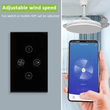 Load image into Gallery viewer, Custom US standard Wifi Fan Smart Switch Ceiling Lamp Smart Switch interruptor wifi Control Touch Panel Timer Work Alexa Google Home Manufacturer
