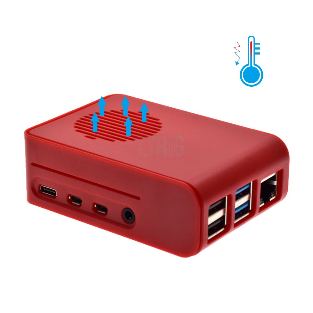 Raspberry pi 4 Case with RGB LED Cooling Fan ABS Case Red White change color Housing Protect Shell for Raspberry Pi 4 Model B LT-4A11