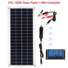 Load image into Gallery viewer, 100W Solar Panel Kit Dual 12V USB With 30A/60A Controller Solar Cells Poly Solar Cells for Car Yacht RV Battery Charger
