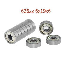 Load image into Gallery viewer, 10PCS/lot Flange Ball Bearing 623zz 624zz 625zz Deep Groove Flanged Pulley Wheel for 3D Printers Parts

