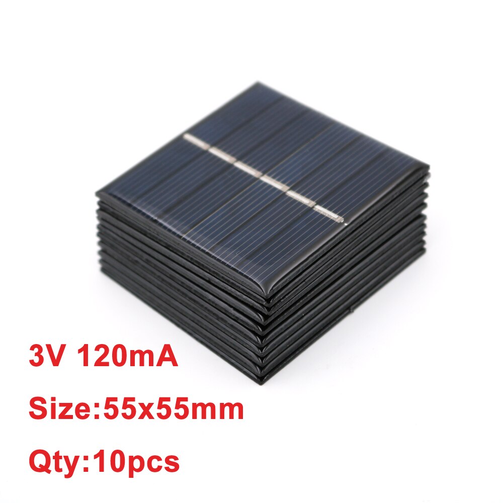 10pcs Poly 3 3.5 4 V VDC Solar Panel 60 120 150 160 250 mA 3V 3.5V 4V DIY Mini Solar Battery Cell Phone Charger Portable