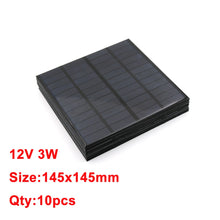 Load image into Gallery viewer, 10pcs Solar Panel 12V Mini Solar System DIY For Battery Cell Phone Chargers Portable Solar Cell 1.5W 1.8W 1.92W 2W 2.5W 3W 4.2W
